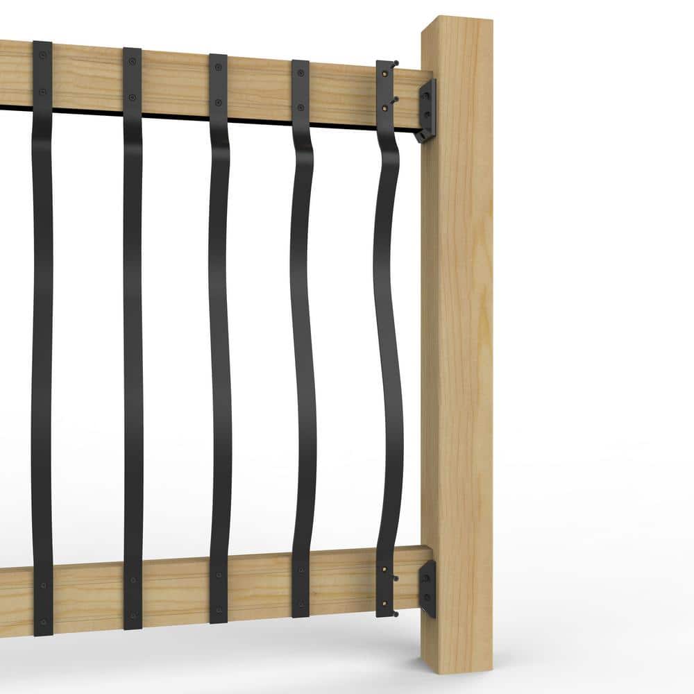 Deckorators 29-1/2 in. x 1 in. Black Aluminum Baroque Baluster (60-Pack)