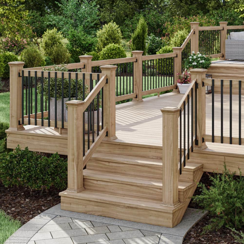 Deckorators 29-1/2 in. x 1 in. Black Aluminum Traditional Baluster (75-Pack)