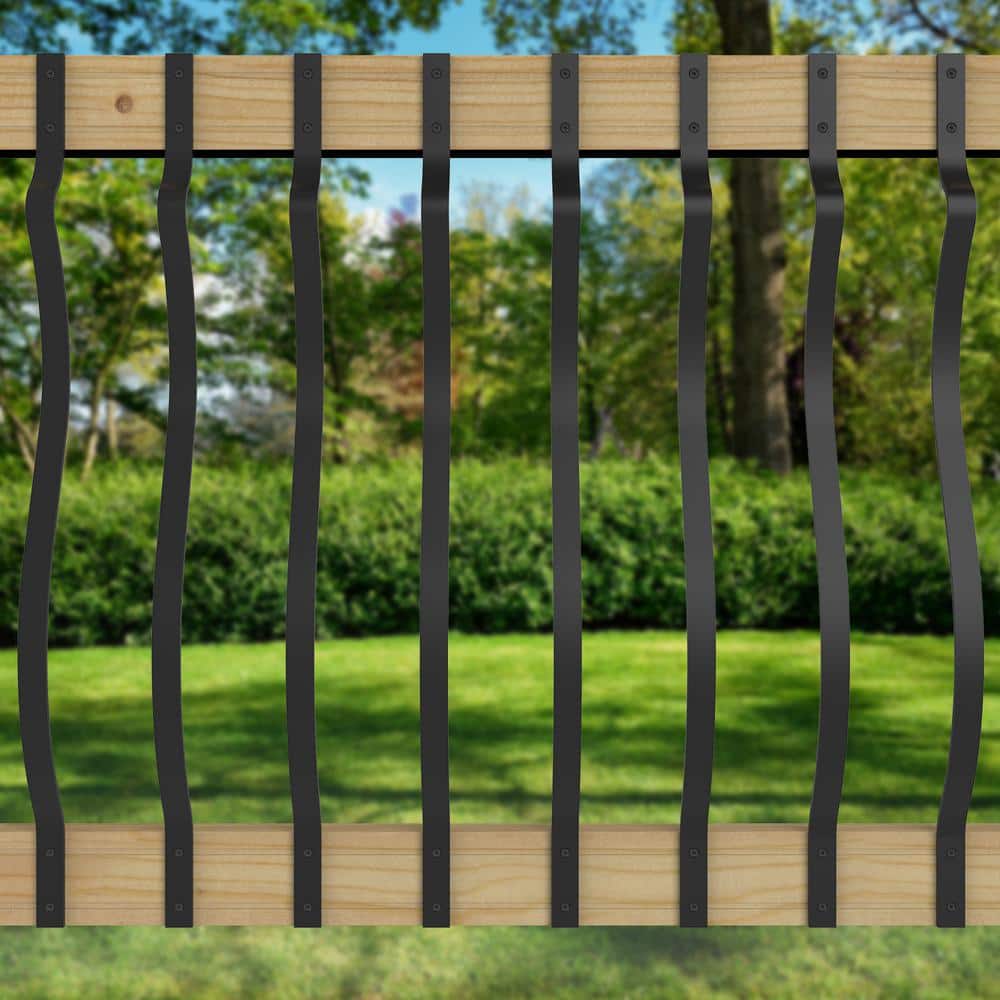 Deckorators 29-1/2 in. x 1 in. Black Aluminum Baroque Baluster (15-Pack)