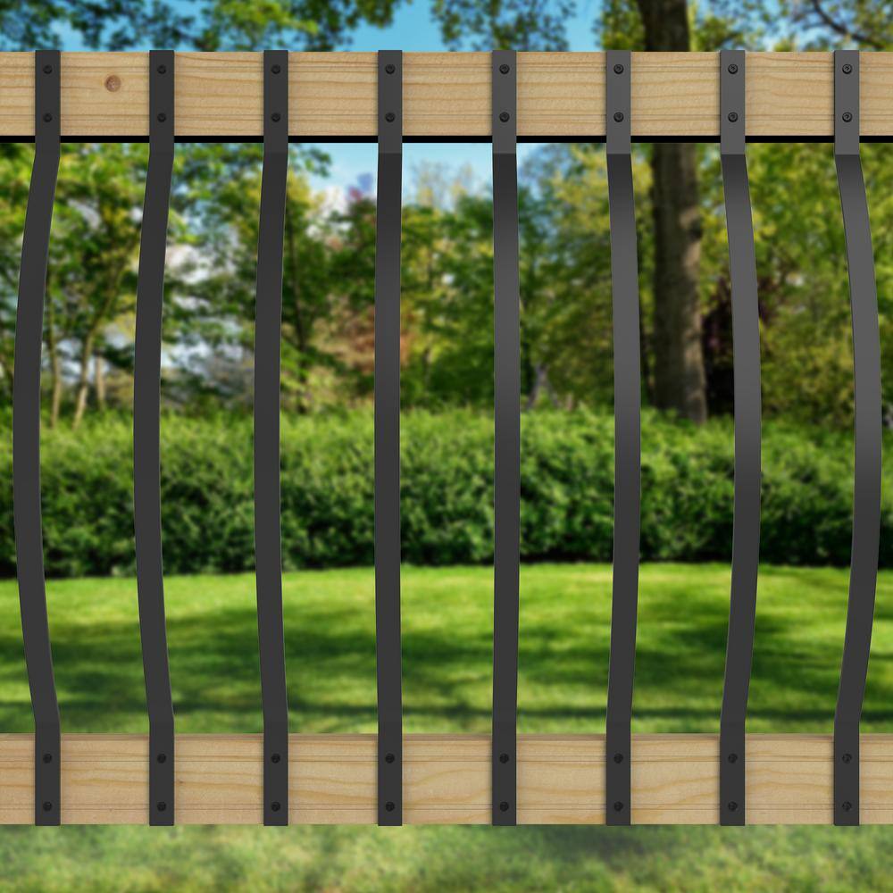 Deckorators 3/16 in. x 1 in x 32-1/4 in. Black Aluminum Arc Baluster (5-Pack)