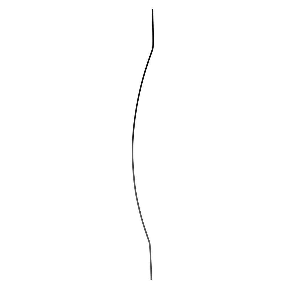 Deckorators 3/16 in. x 1 in x 32-1/4 in. Black Aluminum Arc Baluster (5-Pack)