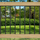 Deckorators .75 in. x 36 in. Satin Black Aluminum Round Classic Baluster (10-Pack)
