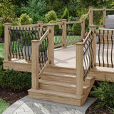 Deckorators 40 in. x 1 in. Satin Black Aluminum Baroque Baluster (5-Pack)