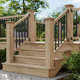Deckorators 26 in. x .75 in. Satin Black Aluminum Square-Shaped Estate Baluster (10-Pack)