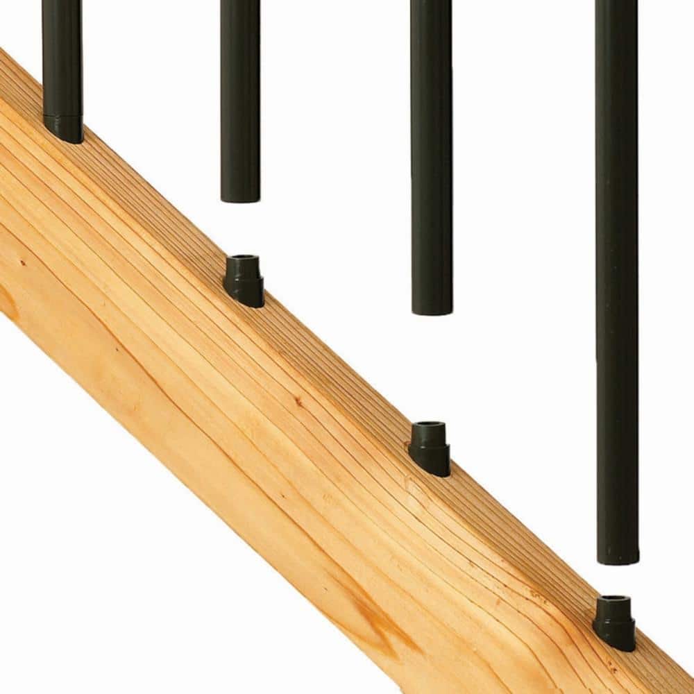 Deckorators Black Round Classic Stair Plastic Baluster Connector (20-Pack)