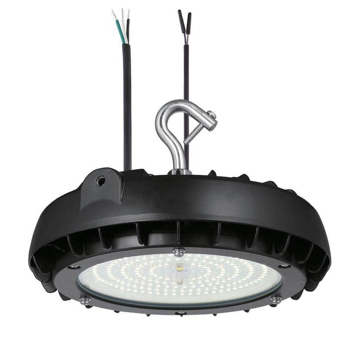 EnviroLite 9 in. Round Integrated LED Black High Bay Light, 5000K