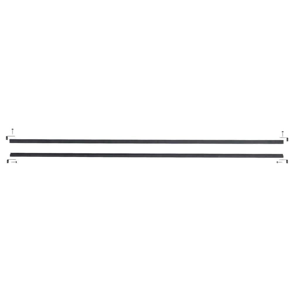 EuroFence Euro Style 1 in. x 0.75 in. x 71 in. Black Aluminum Top/Bottom Frame Kit Fence Bracket