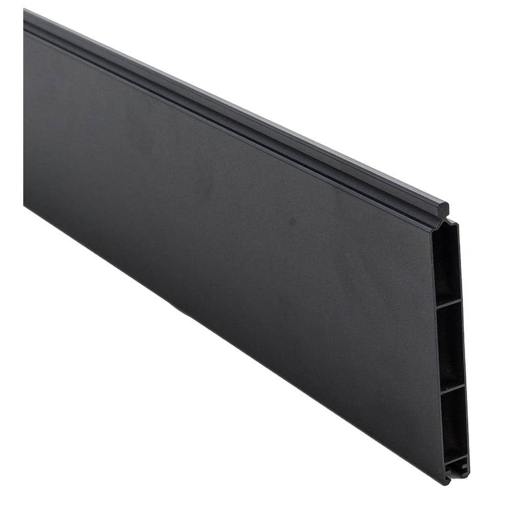 EuroFence 0.41 ft. x 5.91 ft. Euro Style Black Aluminum Metal Fence Panel