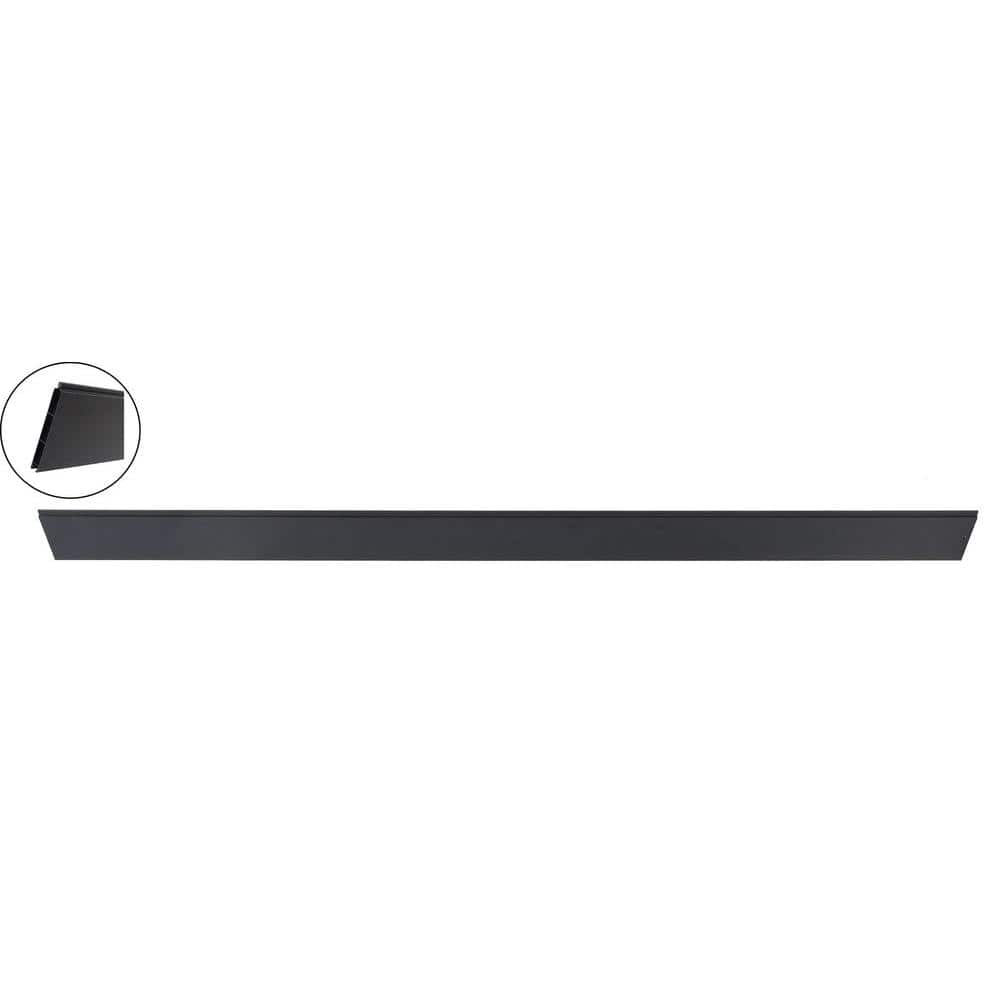 EuroFence 0.41 ft. x 5.91 ft. Euro Style Black Aluminum Metal Fence Panel