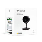 eve Wireless Indoor Plug-In Smart Security Camera with Night Vision, 2-Way Audio, Built-in Microphone & Speaker (Black)
