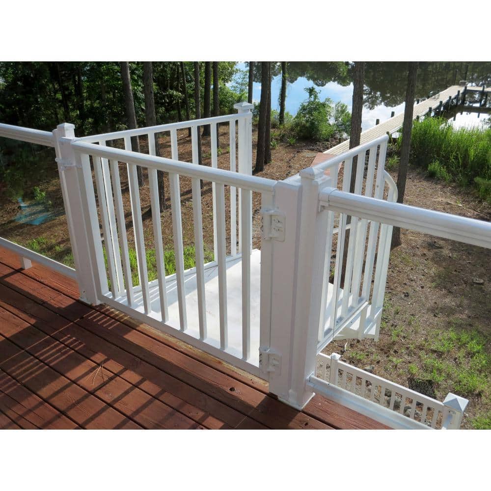 EZ Handrail 36 in x 36 in. Textured Black Pre-Built Aluminum Single-Panel Gate