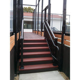 EZ Handrail Textured Black Aluminum Hand Rail Wall Bracket