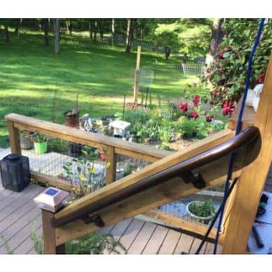 EZ Handrail 4 ft. Textured Black Aluminum Round with Curved Ends Handrail Kit