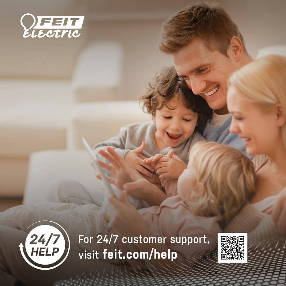 Feit Electric 42 in. Integrated LED Color Changing Smart Home Wi-Fi Connected Wireless Floor Lamp (4-Pack)