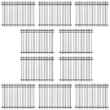 Fencer Wire 6 ft. x 8 ft. Heavy-Duty Steel Spaced Bar Pointed Pinnacle Metal Fence Panel (Pack of 10)