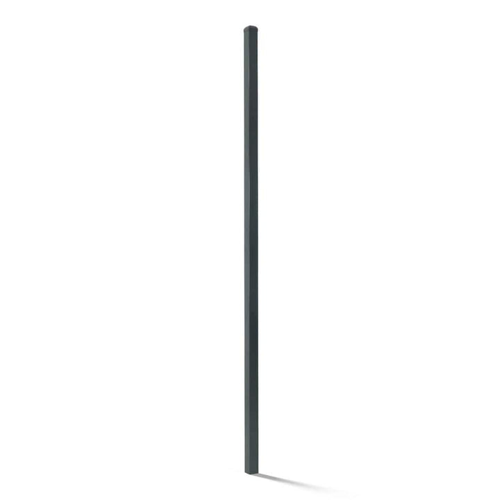 Fencer Wire 2 in. x 2 in. x 7 ft. Steel Flat Top Blank Metal Fence Post with Post Cap (1 pack)