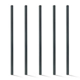Fencer Wire 2 in. x 2 in. x 6 ft. Steel Flat Top Blank Metal Fence Post with Post Cap (5-Pack)
