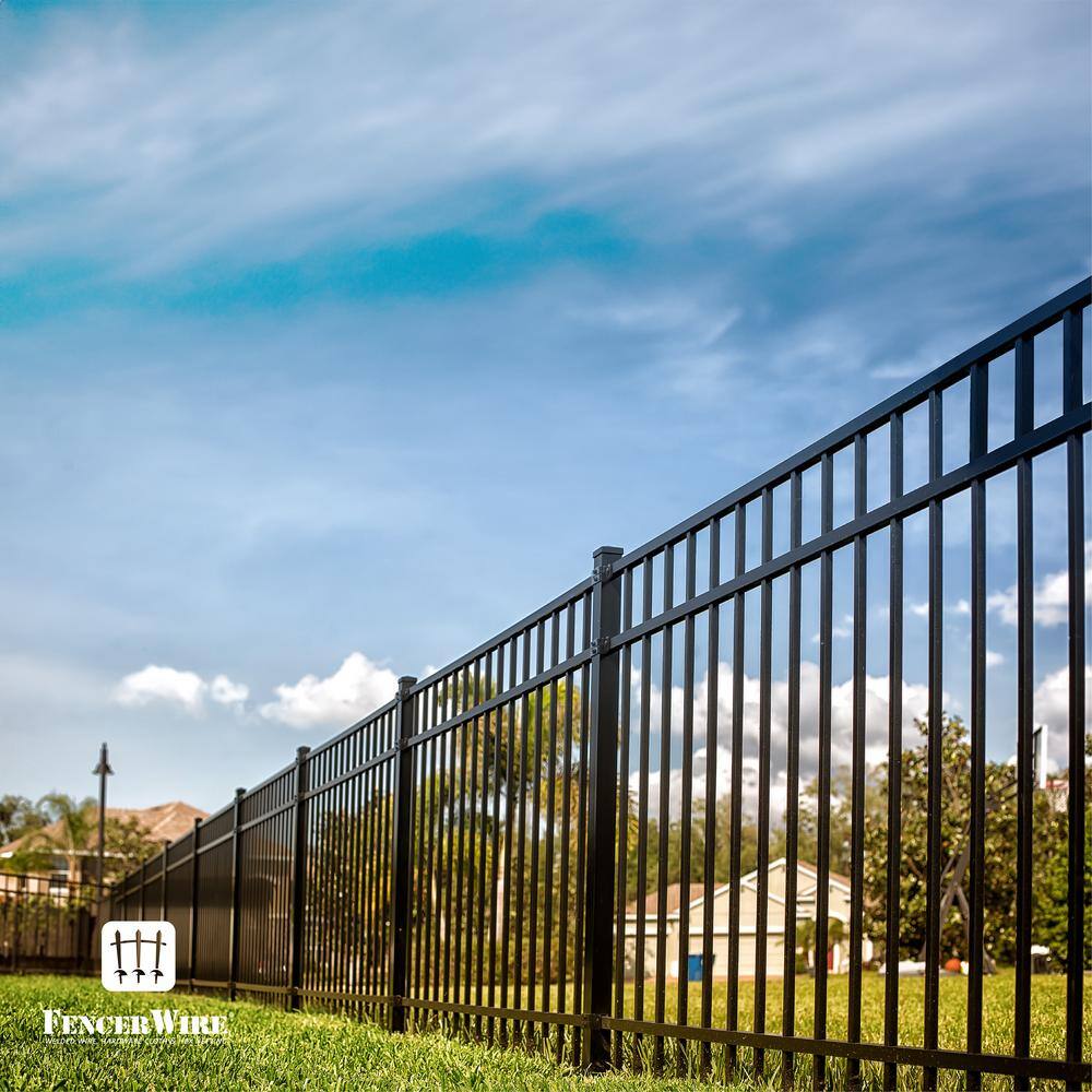 Fencer Wire 2 in. x 2 in. x 6 ft. Steel Flat Top Blank Metal Fence Post with Post Cap (5-Pack)