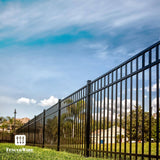Fencer Wire 2 in. x 2 in. x 6 ft. Steel Flat Top Blank Metal Fence Post with Post Cap (5-Pack)