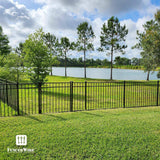Fencer Wire 2 in. x 2 in. x 7 ft. Steel Flat Top Blank Metal Fence Post with Post Cap (5 pack)