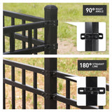 Fencer Wire 2 in. x 2 in. x 7 ft. Steel Flat Top Blank Metal Fence Post with Post Cap (5 pack)