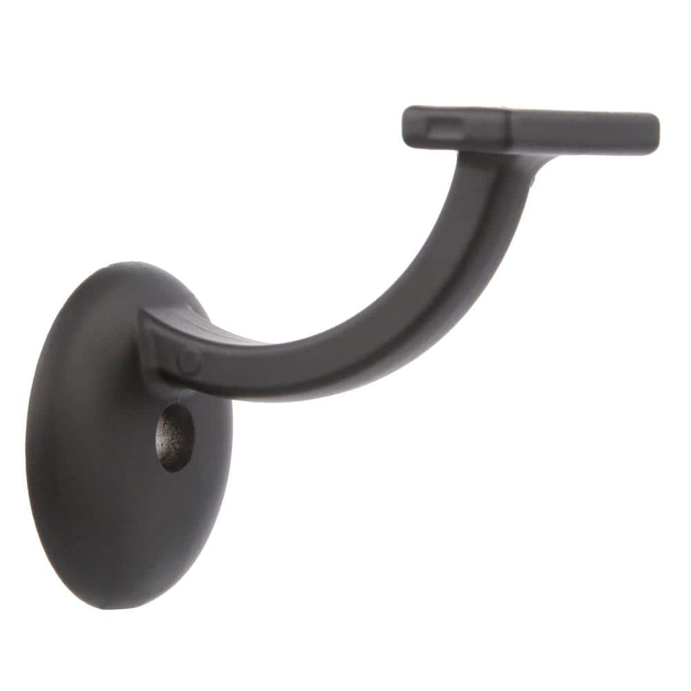 EVERMARK Stair Parts 2-3/4 in. x 2-1/16 in. Black Aluminum Alloy Heavy Duty Wall Rail Mounting Bracket