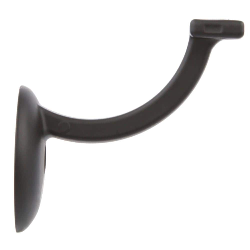 EVERMARK Stair Parts 2-3/4 in. x 2-1/16 in. Black Aluminum Alloy Heavy Duty Wall Rail Mounting Bracket