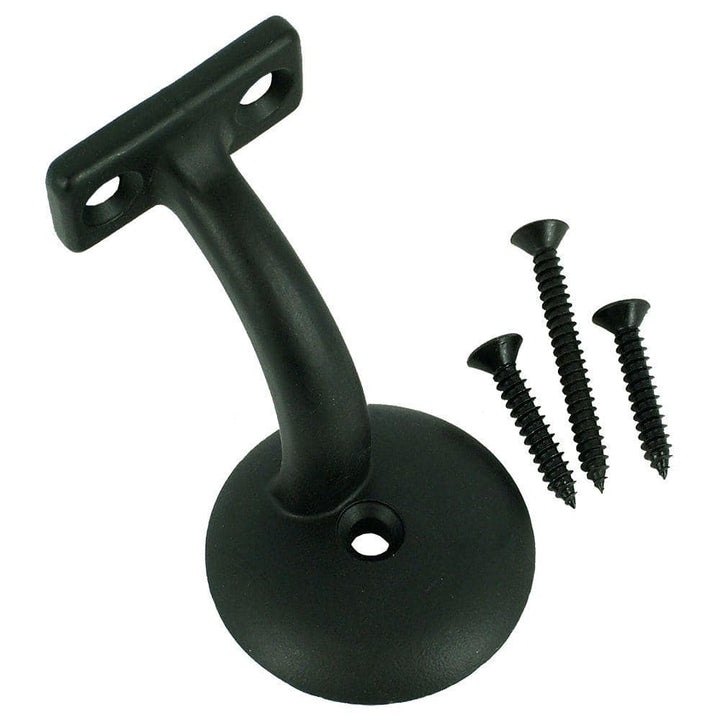 EVERMARK Stair Parts 2-3/4 in. x 2-1/16 in. Black Aluminum Alloy Heavy Duty Wall Rail Mounting Bracket