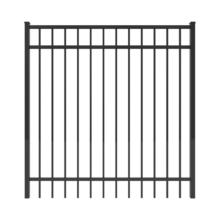 FORGERIGHT Vinings 5 ft. W x 5 ft. H Black Aluminum Pre-Assembled Fence Gate