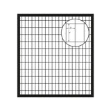 FORGERIGHT Deco Grid 4 ft. x 4 ft. Black Steel Straight Fence Gate