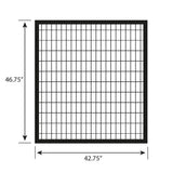 FORGERIGHT Deco Grid 4 ft. x 4 ft. Black Steel Straight Fence Gate
