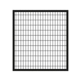 FORGERIGHT Deco Grid 4 ft. x 4 ft. Black Steel Straight Fence Gate