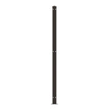 FORGERIGHT 50in H Deco Grid Black Steel Fence Post with Flange, Cap, and Clips