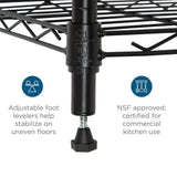 Honey Can Do Steel 48 in. W x 48 in. H x 10 in. D 4-Tier Space Saving 10 in. Depth Garage Storage Shelving Unit, Black