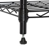Honey Can Do Steel 48 in. W x 48 in. H x 10 in. D 4-Tier Space Saving 10 in. Depth Garage Storage Shelving Unit, Black
