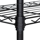 Honey Can Do Steel 48 in. W x 48 in. H x 10 in. D 4-Tier Space Saving 10 in. Depth Garage Storage Shelving Unit, Black