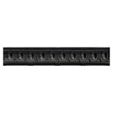 FROM PLAIN TO BEAUTIFUL IN HOURS Puffy Archways 0.012 in. x 4.25 in. x 48 in. Metal Bed Moulding Nail-Up Tin Cornice in Black (48 Ln. ft./Pack)(12Pieces)