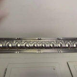 FROM PLAIN TO BEAUTIFUL IN HOURS Puffy Archways 0.012 in. x 4.25 in. x 48 in. Metal Bed Moulding Nail-Up Tin Cornice in Black (48 Ln. ft./Pack)(12Pieces)