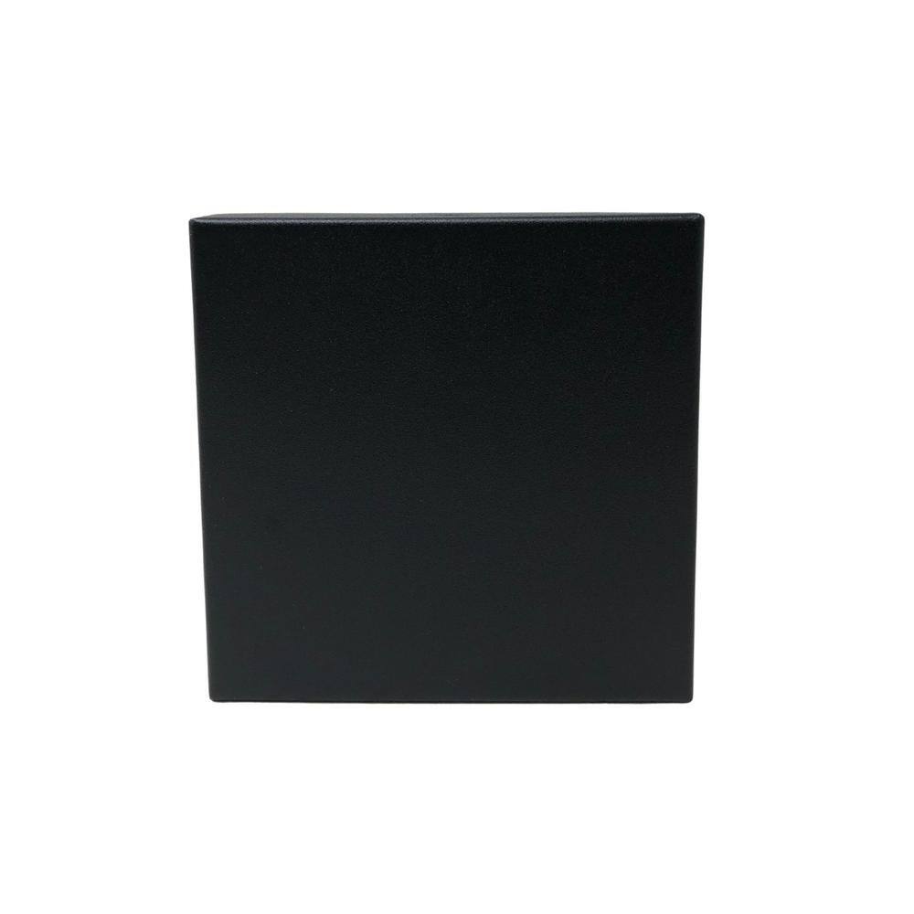 NUVO IRON Eazy-Cap 6 in. x 6 in. Black Galvanized Steel Modern Low-Profile Flat Top Post Cap (Pack of 12)