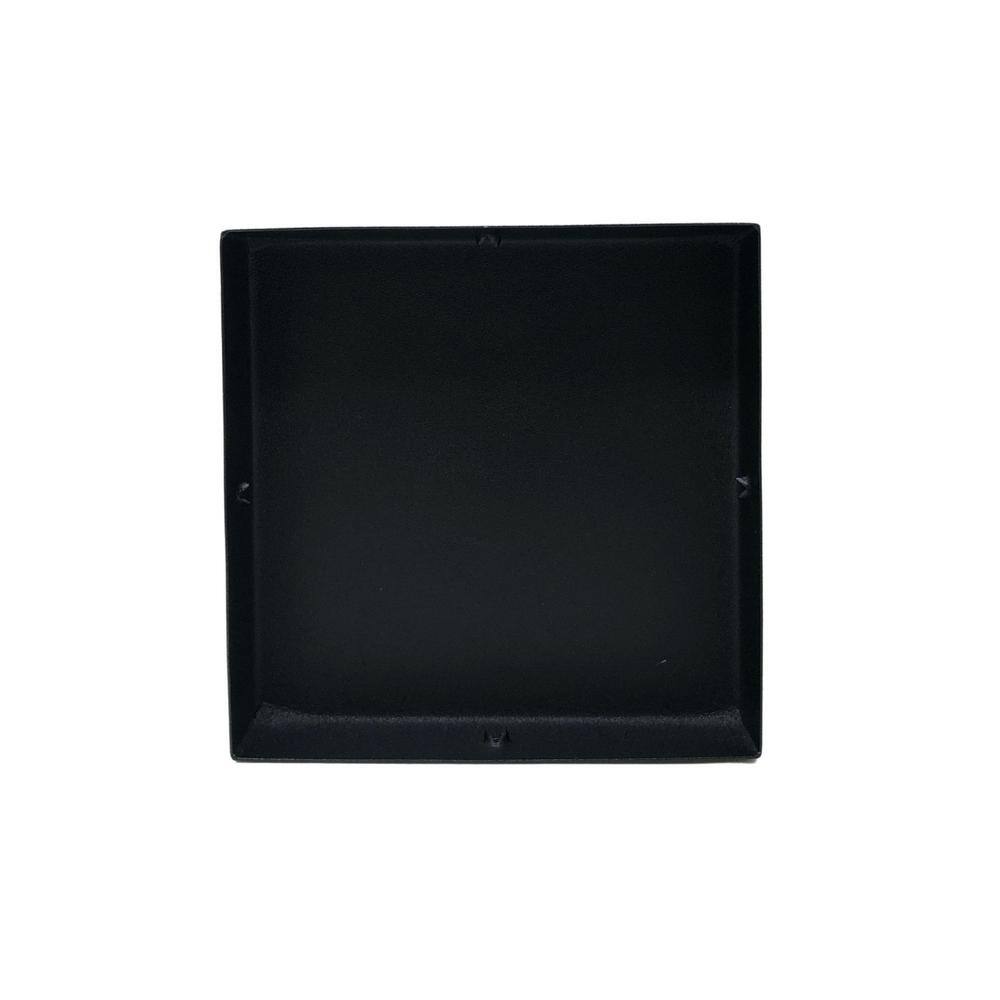 NUVO IRON Eazy-Cap 6 in. x 6 in. Black Galvanized Steel Modern Low-Profile Flat Top Post Cap (Pack of 12)