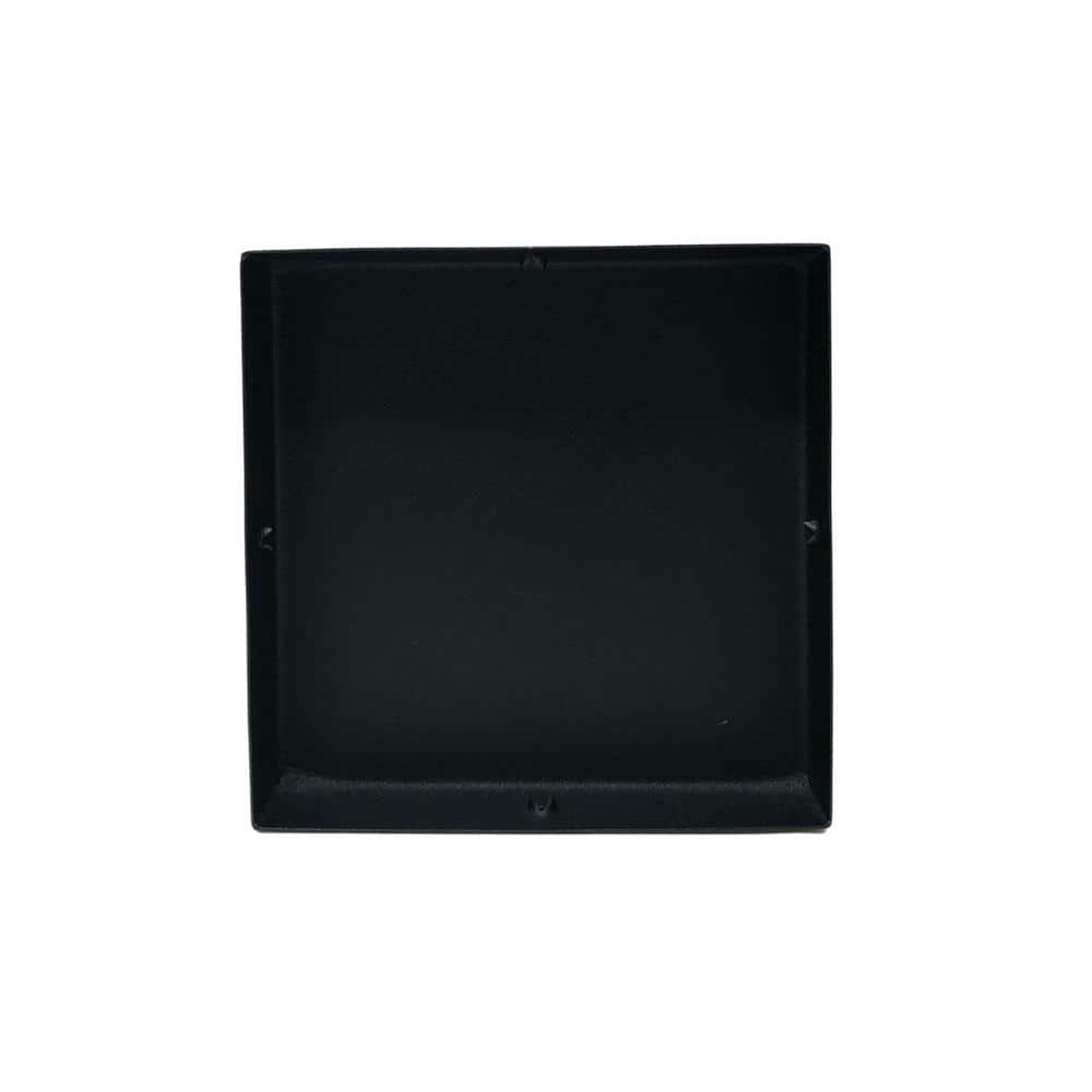 NUVO IRON Eazy-Cap 6 in. x 6 in. Black Galvanized Steel Modern Low-Profile Flat Top Post Cap (Pack of 24)