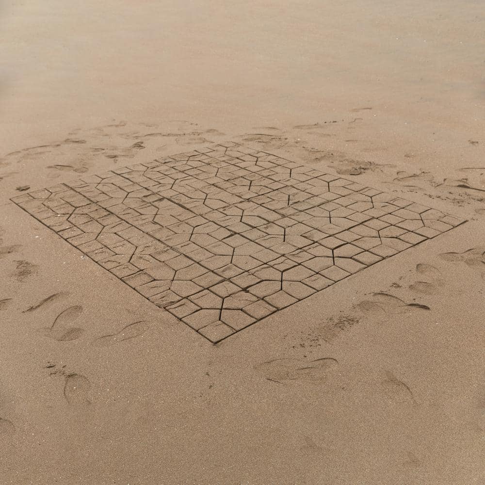 Gardenised Decorative Pavement Mold Cement Form Stamp Walkway Maker Patio Stepping Stone Pavers Reusable Pathway Mould (2-Pack)