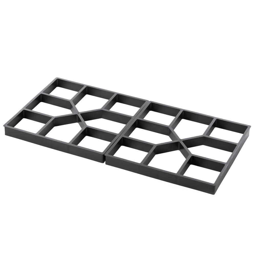 Gardenised Decorative Pavement Mold Cement Form Stamp Walkway Maker Patio Stepping Stone Pavers Reusable Pathway Mould (2-Pack)