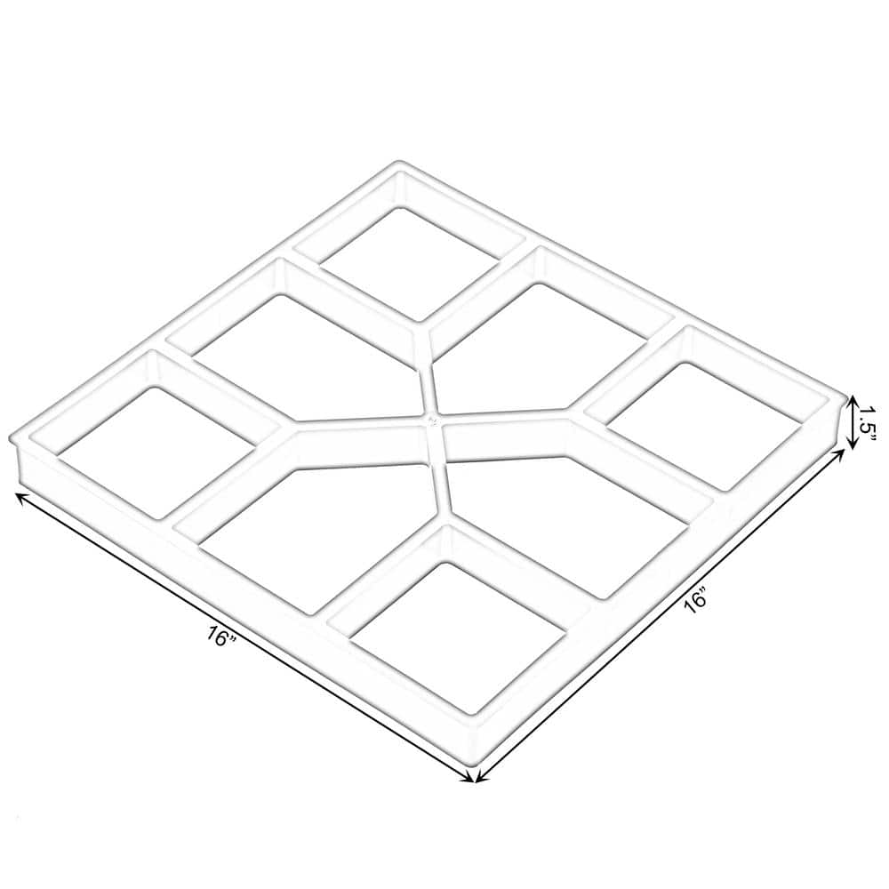 Gardenised Decorative Pavement Mold Cement Form Stamp Walkway Maker Patio Stepping Stone Pavers Reusable Pathway Mould (2-Pack)