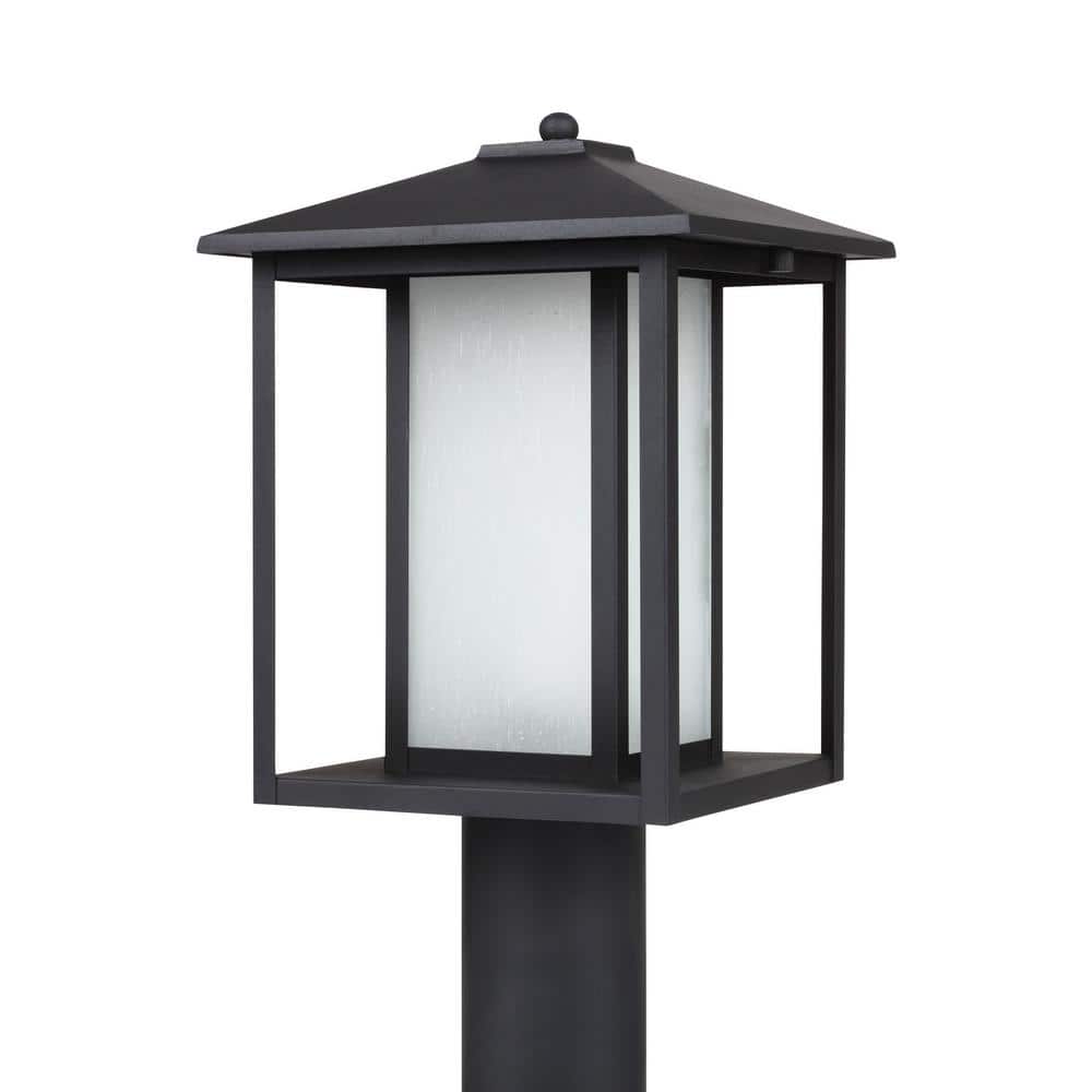 Hunnington 1-Light Outdoor Black Post Light