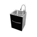 Glacier Bay 24 in. Stainless Steel Laundry Sink & Black Cabinet with Faucet