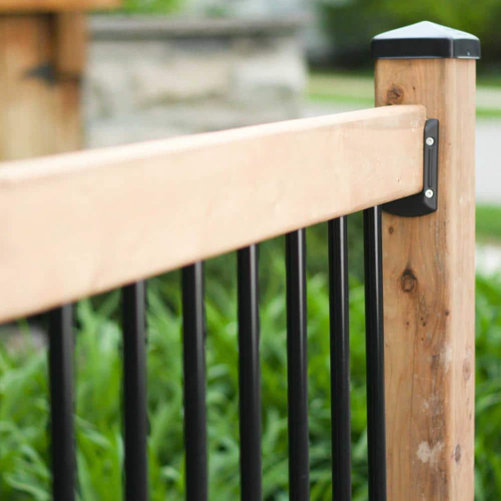 NUVO IRON 26 in. x 3/4 in. Galvanized Round Balusters with Plastic End Caps (10-Pack)