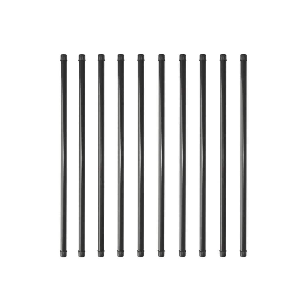 NUVO IRON 26 in. x 3/4 in. Galvanized Round Balusters with Plastic End Caps (10-Pack)