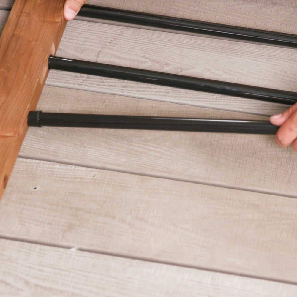 NUVO IRON 26 in. x 3/4 in. Galvanized Round Balusters with Plastic End Caps (10-Pack)