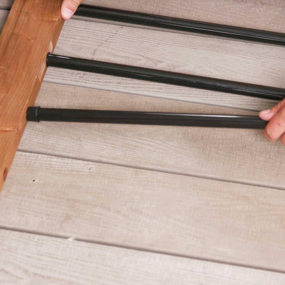 NUVO IRON 32 in. x 3/4 in. Galvanized Round Balusters with Plastic End Caps (10-Pack)